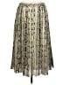 J.Crew 100% Polyester Paisley Silver Green Casual Skirt Size 12 - photo 2