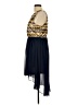 Pink Owl Argyle Blue Cocktail Dress Size L - photo 5