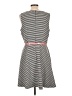 Elle Stripes Gray Casual Dress Size L - photo 2