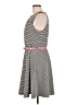 Elle Stripes Gray Casual Dress Size L - photo 5