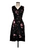 En Focus Studio Floral Black Cocktail Dress Size 4 - photo 1