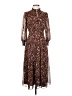 Unbranded 100% Polyester Paisley Brown Casual Dress Size 4 - photo 1