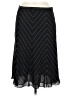 MICHAEL Michael Kors 100% Silk Chevron-herringbone Black Silk Skirt Size 8 - photo 1