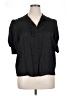 Sandro 100% Viscose Black Short Sleeve Blouse Size XL (4) - photo 1
