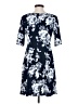 Connected Apparel Floral Blue Casual Dress Size 4 (petite) - photo 2