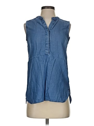 Velvet Heart Sleeveless Button-Down Shirt (view 1)