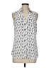 Express 100% Polyester Animal Print Ivory Sleeveless Blouse Size M - photo 1