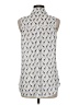 Express 100% Polyester Animal Print Ivory Sleeveless Blouse Size M - photo 2