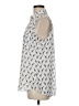 Express 100% Polyester Animal Print Ivory Sleeveless Blouse Size M - photo 5