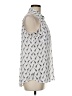 Express 100% Polyester Animal Print Ivory Sleeveless Blouse Size M - photo 4