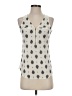 Express 100% Polyester Aztec Or Tribal Print Damask Paisley Ivory Sleeveless Blouse Size XS - photo 1