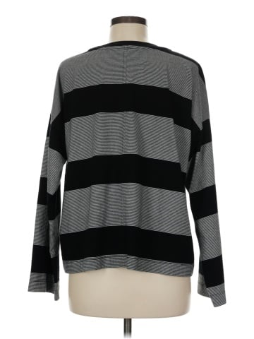 Madewell Oversized Crewneck Long-Sleeve Tee in Stripe (view 2)