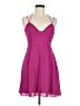 Express 100% Polyester Solid Pink Cocktail Dress Size 6 - photo 1