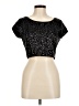 Express 100% Polyester Black Short Sleeve Top Size M - photo 1
