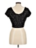 Express 100% Polyester Black Short Sleeve Top Size M - photo 2