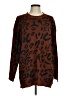 Vestidos Animal Print Brown Pullover Sweater Size M - photo 1