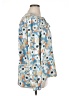 Joie 100% Polyester Print Blue Long Sleeve Blouse Size L - photo 4