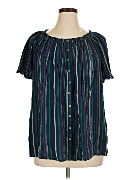 Terra & Sky Short Sleeve Blouse