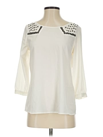 a.n.a. A New Approach 3/4 Sleeve Blouse (view 1)