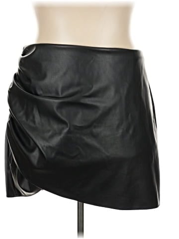 Cider Faux Leather Skirt (view 1)