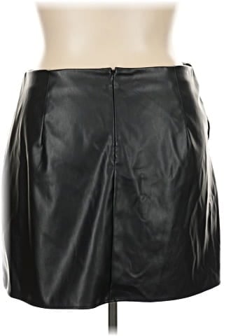 Cider Faux Leather Skirt (view 2)