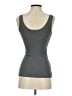 Express 100% Cotton Solid Silver Sleeveless Top Size S - photo 2
