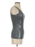 Express 100% Cotton Solid Silver Sleeveless Top Size S - photo 4