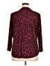 Anne Klein Animal Print Red Long Sleeve Blouse Size XL - photo 2
