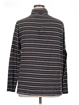 Madewell Plus Whisper Cotton Turtleneck in Tessie Stripe (view 2)