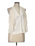 Bebe Solid Ivory Sleeveless Blouse Size L - photo 1