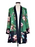 Chico's 100% Polyester Tropical Floral Graphic Green Blazer Size Sm (0) - photo 1