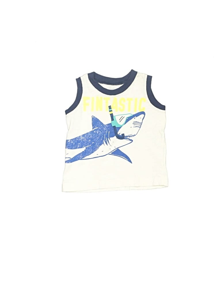 Pre-owned Carter's Babies' Sleeveless T-shirt In Ivory