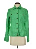 Chico's 100% Linen Green Long Sleeve Button-Down Shirt Size Sm (0) - photo 1