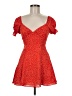 Shareen 100% Cotton Hearts Red Cocktail Dress Size 6 - photo 1