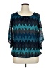 Tacera 100% Polyester Teal 3/4 Sleeve Blouse Size 1X - photo 1