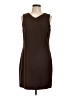 Style Solid Brown Casual Dress Size 12 - photo 1