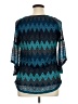 Tacera 100% Polyester Teal 3/4 Sleeve Blouse Size 1X - photo 2