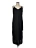 A New Day 100% Polyester Solid Black Casual Dress Size L - photo 1