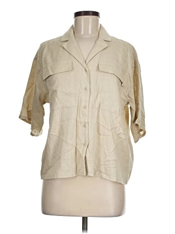 Vila 3/4 Sleeve Button-Down Shirt (view 1)