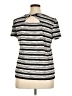 T by Talbots Stripes Silver Short Sleeve T-Shirt Size XL (petite) - photo 2