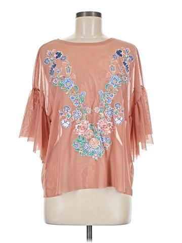 Zara W&B Collection 3/4 Sleeve Blouse (view 1)
