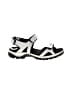 Ecco 100% Leather Gray White Sandals Size EU 38 - photo 1