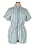 Old Navy 100% Cotton Stripes Teal Romper Size L - photo 1