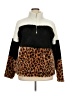 Le Moda 100% Polyester Animal Print Brown Pullover Sweater Size XXL - photo 1