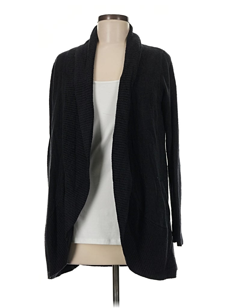 Pre-owned Barefoot Dreams Cardigan Sweater In Black
