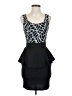 Yabes Graphic Black Cocktail Dress Size 2 (estimated) - photo 1