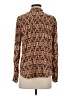 J.Jill 100% Rayon Paisley Brown Long Sleeve Blouse Size XS - photo 2