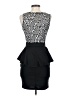 Yabes Graphic Black Cocktail Dress Size 2 (estimated) - photo 2
