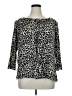 Intro Animal Print Black 3/4 Sleeve Blouse Size XL - photo 1