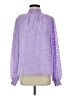Main Strip 100% Polyester Purple Long Sleeve Blouse Size S - photo 1